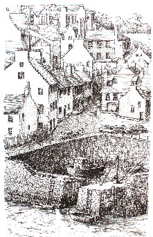 Pen drawing of Abbaye du Thoronet, Provence