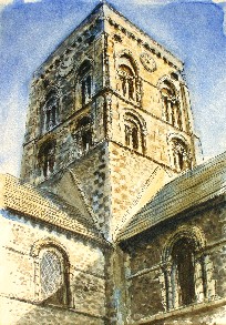 Painting of St Mary's, Shoreham by Sea